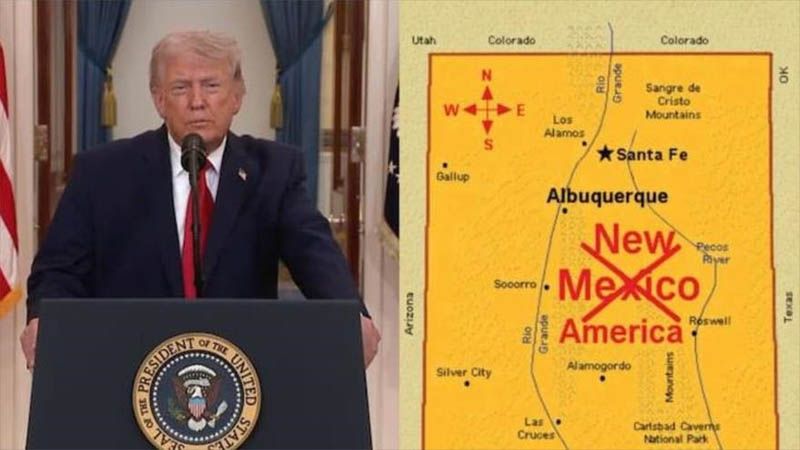 Trump insiste en cambiar el nombre de Nuevo M&eacute;xico por Nueva Am&eacute;rica