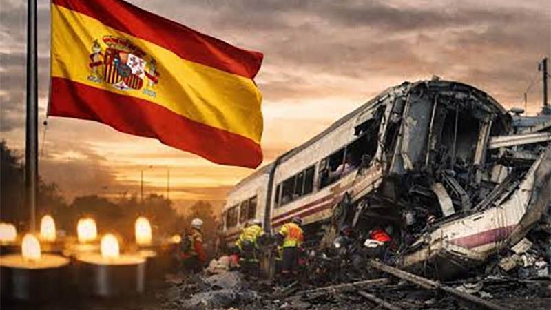 Tres d&iacute;as de luto en Espa&ntilde;a por tragedia ferroviaria que dej&oacute; 69 muertos