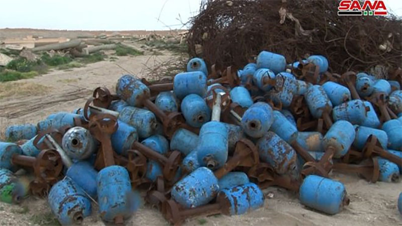 bombonas de gas utilizadas por los terroristas como obuses