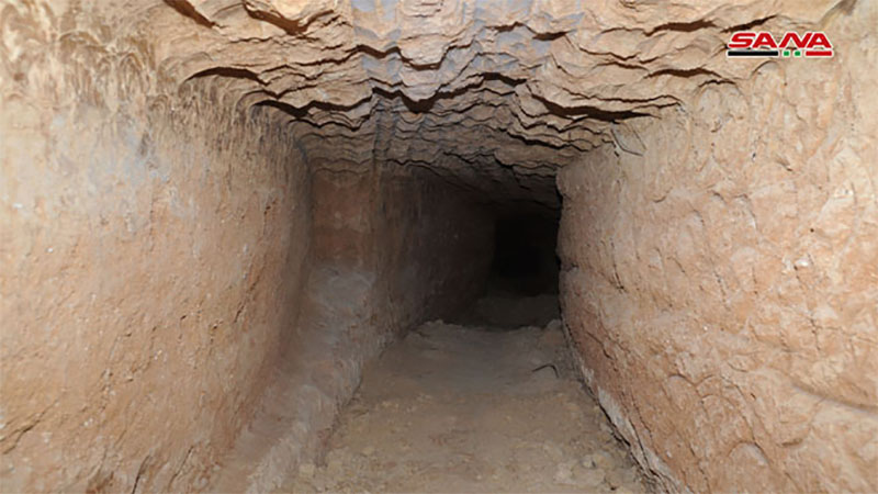 Túnel en Deraa que usaban los terroristas antes de ser expulsados