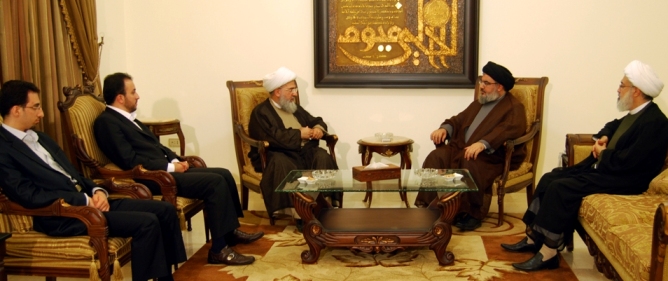 SAYYED NASRALLAH RECIBIÓ AYATOLA FADEL EL MALIKI